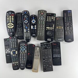 Mixed Brands Remote Control Lot 15 Units Black Wireless TV DVD Audio Cable